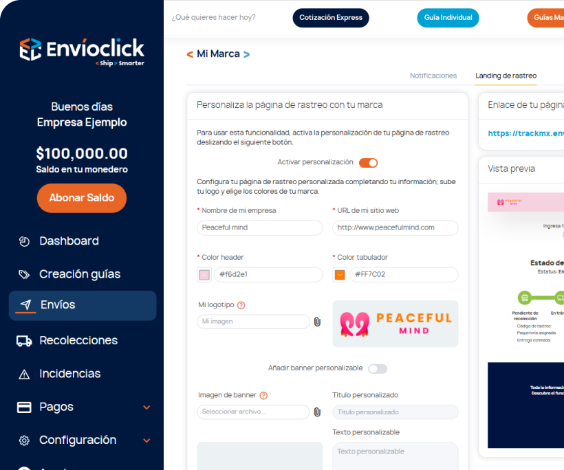 Plataforma de Envíoclick