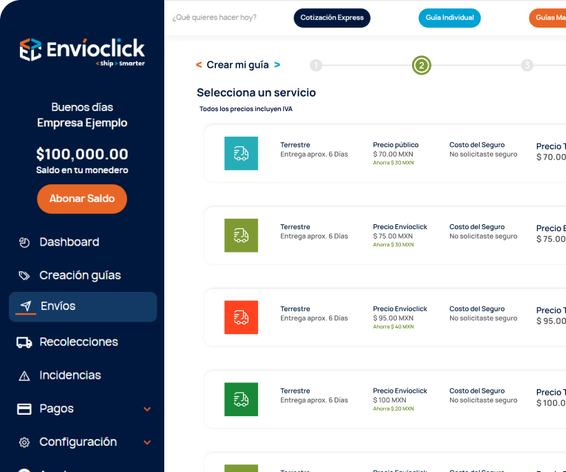 Plataforma de Envíoclick